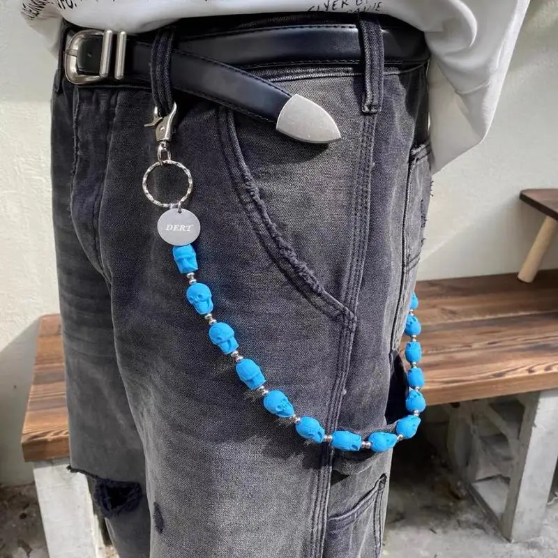 RORY "Blue Spirit" Skull Heavy Weight Pants Chain Personalized Bag Chain Waist Accessories Dressing Accessories