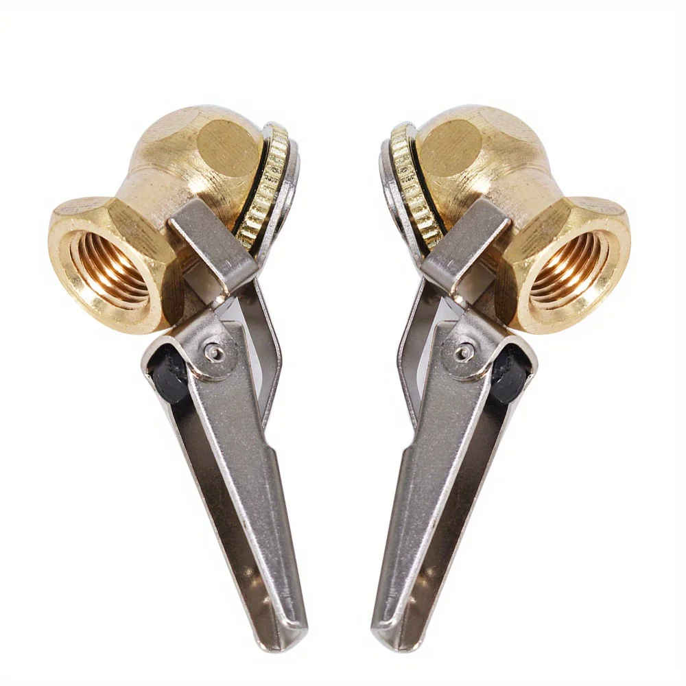 

Патрон для накачивания шин, два латунных замка на фиксации насоса для накачивания шин, 1/4 NPT, насадка для воздушного шланга, воздушный патрон