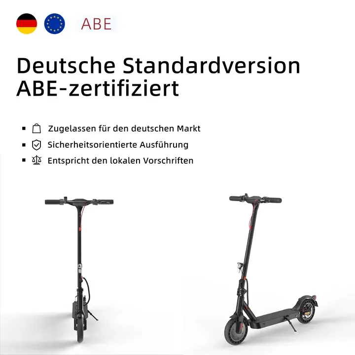 E9TMAX 10-Zoll-Elektroroller 500W 36V10Ah 35-40KM Reichweite 20KM/H 2 Geschwindigkeiten Minirobot APP Doppelbremse DE Standard E-Scooter (ABE,CE) Kostenlose Fahrradtasche – Detail 9