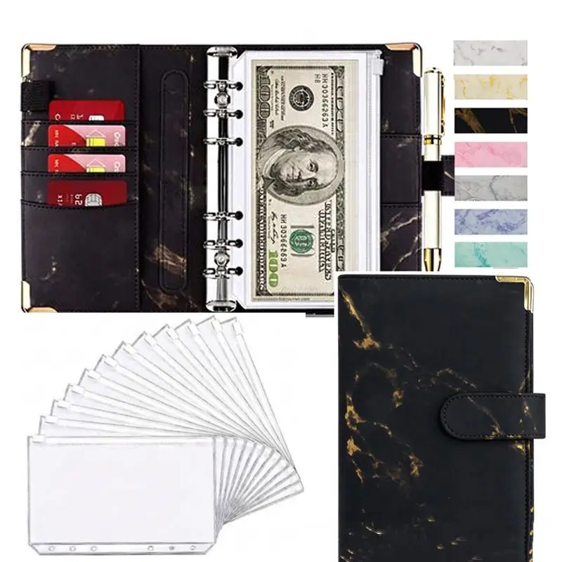 Macaroon Color A6 PU Leather DIY Binder Notebook Cover Diary Agenda Planner Paper Cover School Stationery