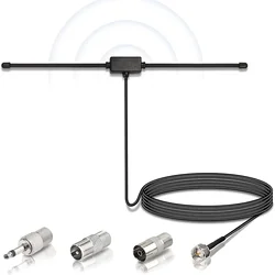 300cm DAB FM Radio Antenna FM Dipole Aerial Audio Plug Connector For Stereo Receiver 174Mhz-300MHz 470Mhz-890MHz Antenna Adapter