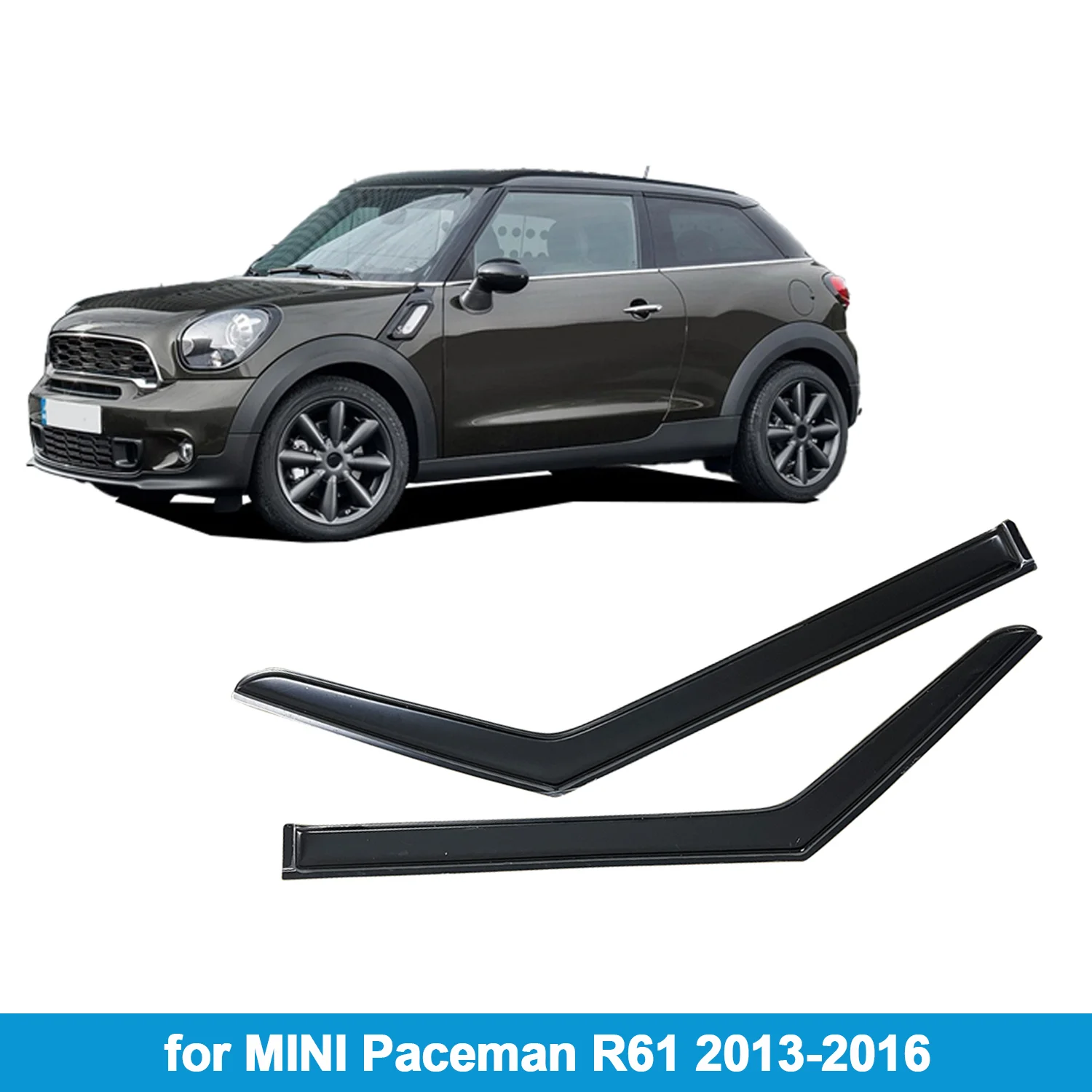 

Window Visor for MINI Paceman R61 2013-2016 Rain Guard Side Vent Deflector Weathershield Outside-Mount Tape On