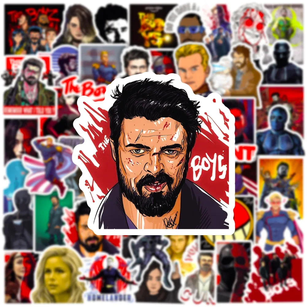 50 قطعة برنامج تلفزيوني الأولاد ملصقات الكتابة على الجدران الشارات هدية DIY بها بنفسك محمول الأمتعة الهاتف الثلاجة سيارة أنيمي بطل ملصق لعبة أطفال