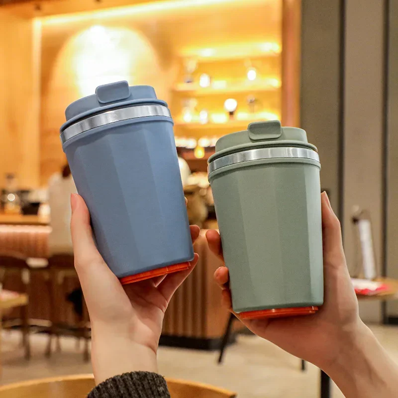 Portable Insulated Thermos Cup Smart Water Bottle Thermal Vacuum Flask Tumbler Stainless Steel Not Fall Design Coffee Mug