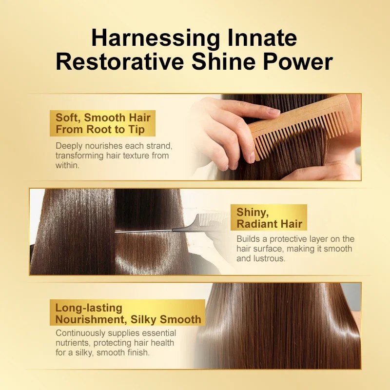 PURC Nourishing Argan Oil + Coconut Oil Hair Mask Smoothing Strengthen Repair Damaged Hair Shine Soft Hair Treatment Hair Care - Image 3
