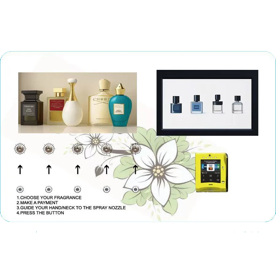 

USA New Arrivals Small Card Operated Perfume Fragrance Spray Vending Machine Nayax Credit Card