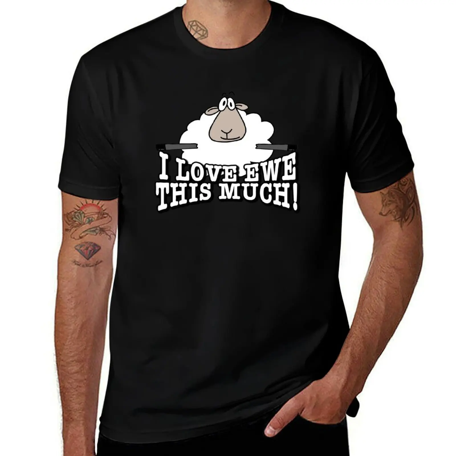 I Love EWE This Much! T-Shirt Soft Stretch Short Sleeve Top T-Shirt