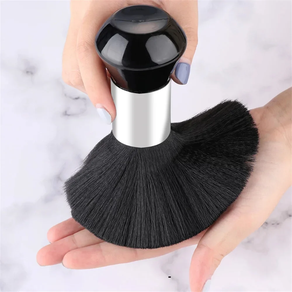 Brosse douce de coiffure noire, plumeau de livres de balayage de cou, brosse de coupe de cheveux, outils de brosse de coupe de cheveux, salon de coiffure