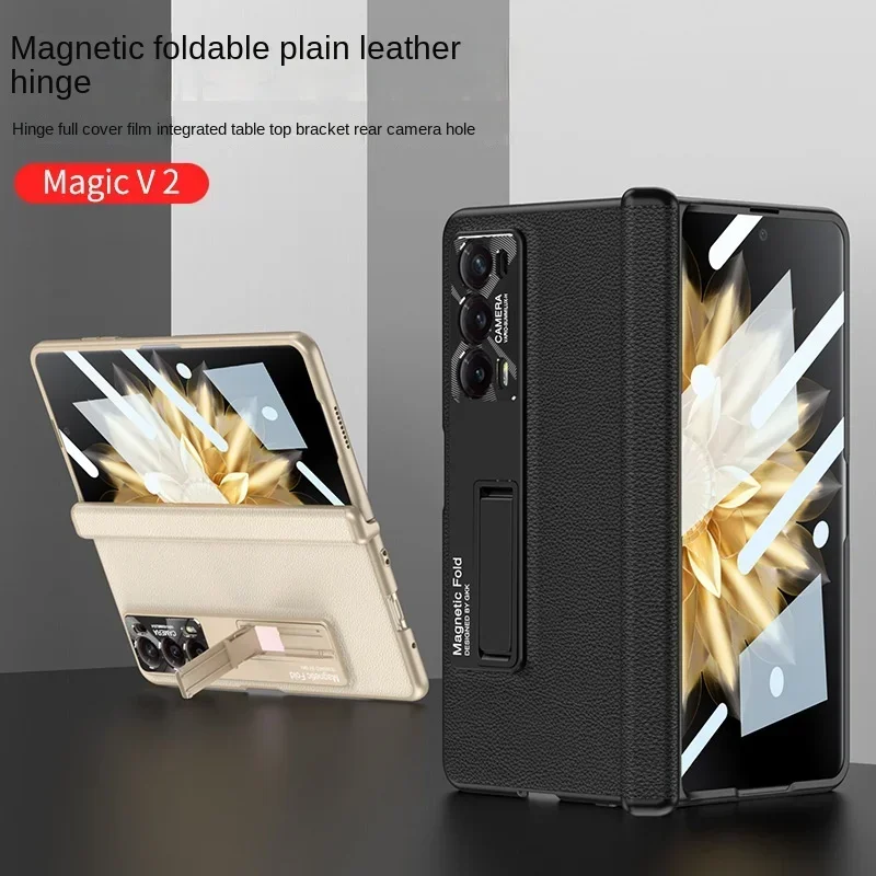 Étui de protection en cuir pour Honor Magic V2, magnétique, pliable, tout compris