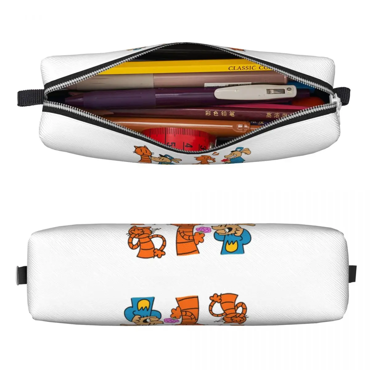 الكلب رجل ليل بيتي والكبير بيتي مروحة الفن مقلمة أكياس القلم صندوق القلم للبنين بنات مدرسة مكتب قلم رصاص الحقيبة حقيبة مستحضرات التجميل