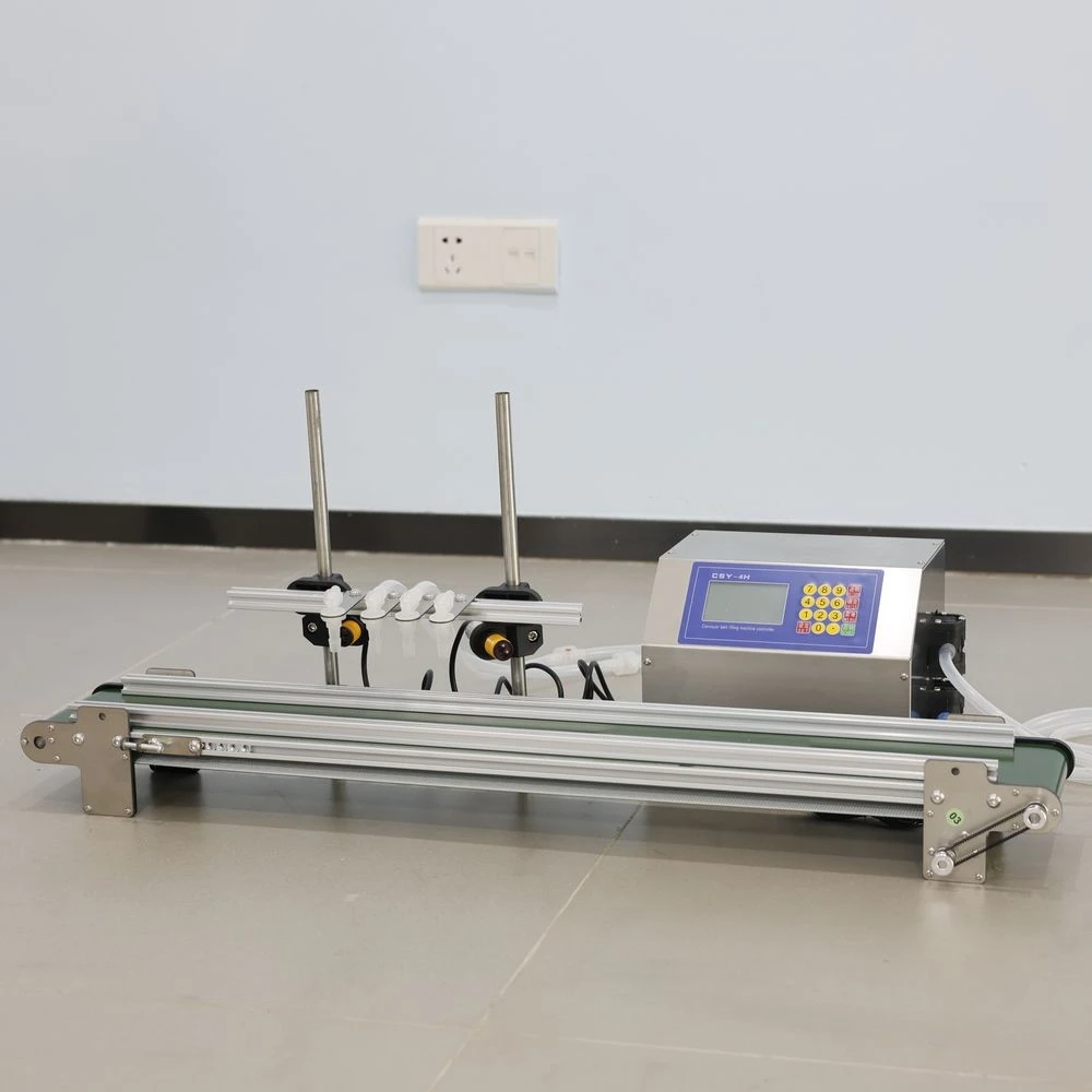 

4H3200 Automatic Filling Machine Double Heads With Conveyor Belt Liquid Filler Perfume Water Fully Auto Juice Milk High Precise