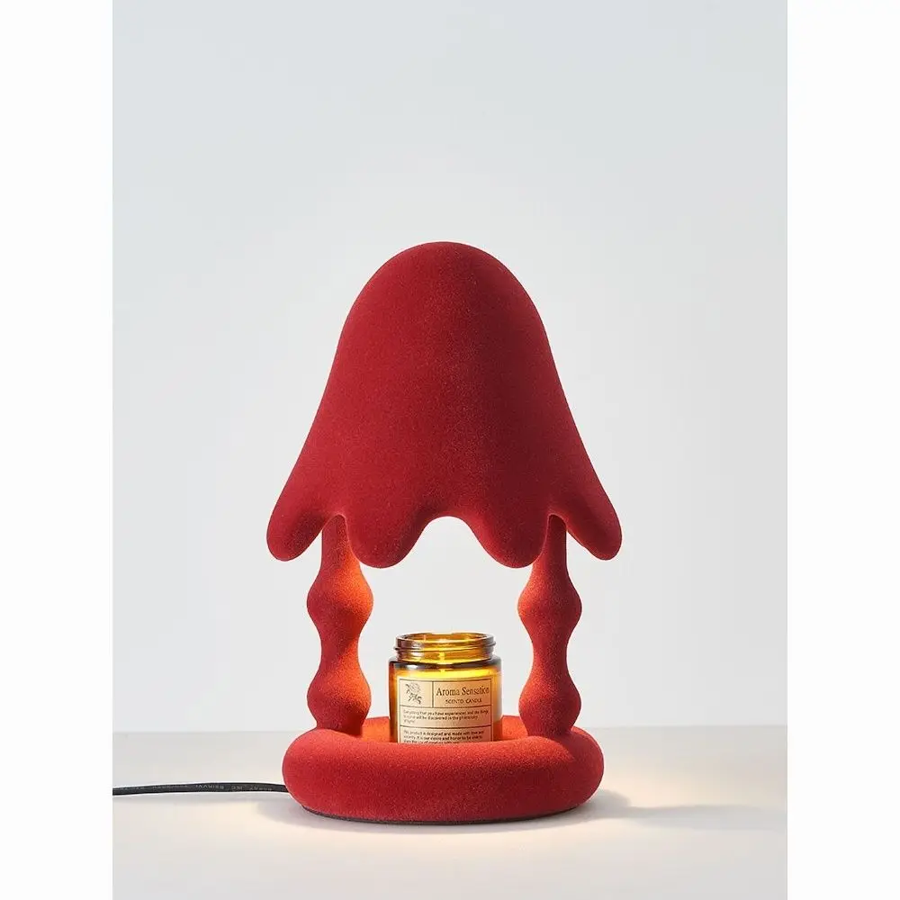 

No fire melting candle aromatherapy lamp home bedroom bedside table lamp Nordic minimalist circular resin eye protection lamp
