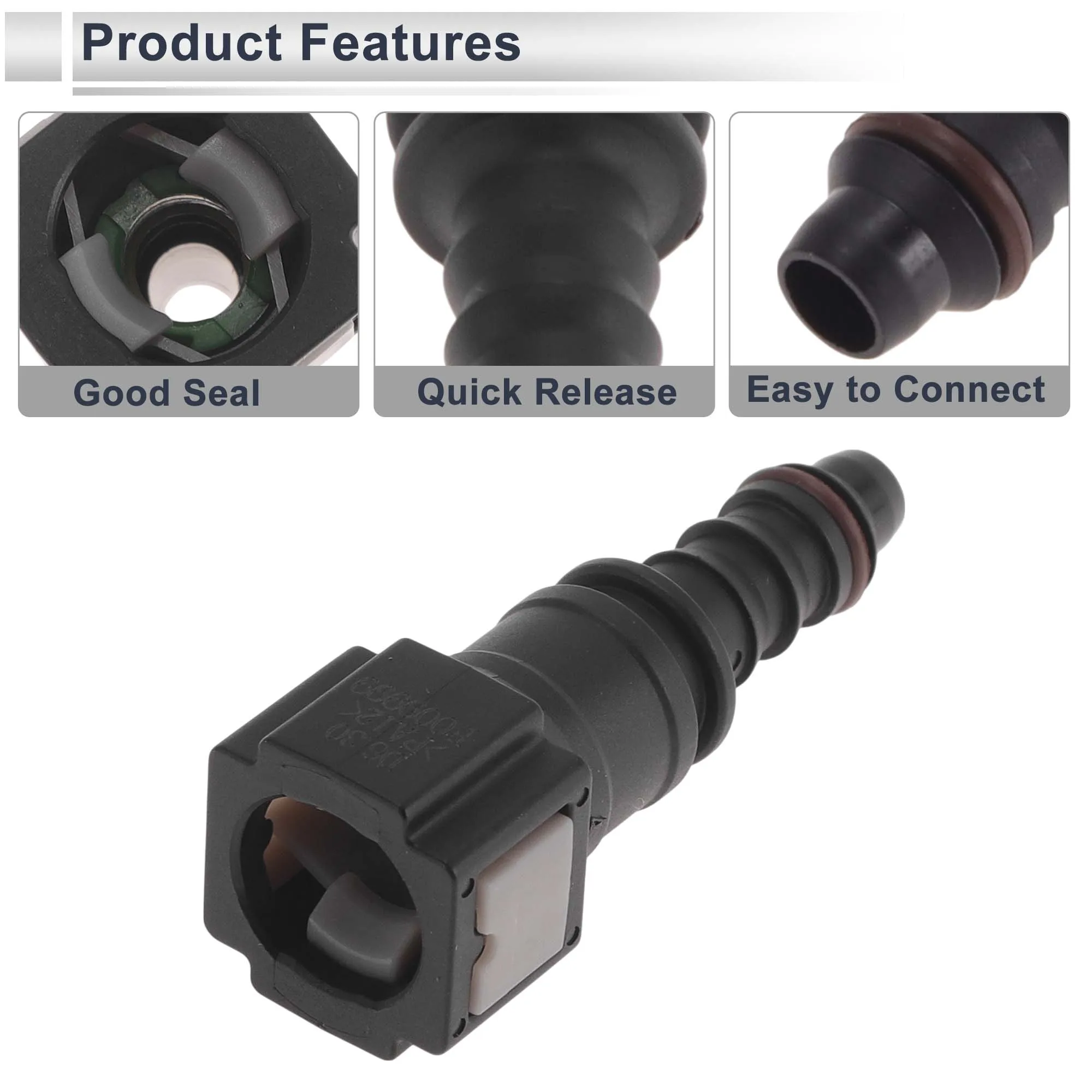 X Autohaux Vehicle Fuel Line Quick Connector 6.3 mm ID 5.4/6.5/6.8/8.9mm OD Auto Fuel Line Coupler Hose Plastic Car Accessories