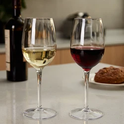 MICHLEY 2/4/6PCS Unbreakable Plastic Red Wine Glasses Picnic Set Reusable Shot Glasses Dishwasher For Party Barware 12.5oz 355ML