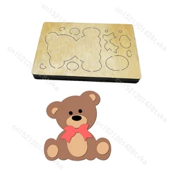 Bear Wooden Die for Scrapbooking, Cutting Dies, Multiple Sizes, Compatible with Most Die Cutting Machines, C3022, New