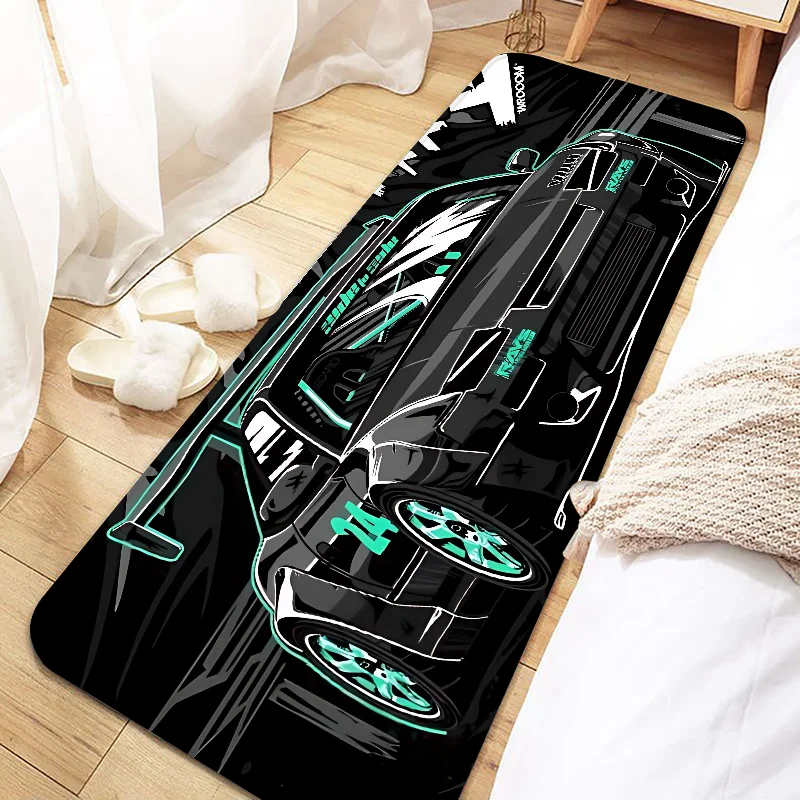 

Sports Street JDM Drift Car Door Mat Entrance Non-slip Washable Kitchen Carpet Living Room Hallway Rugs Bathroom Bath Door Mats