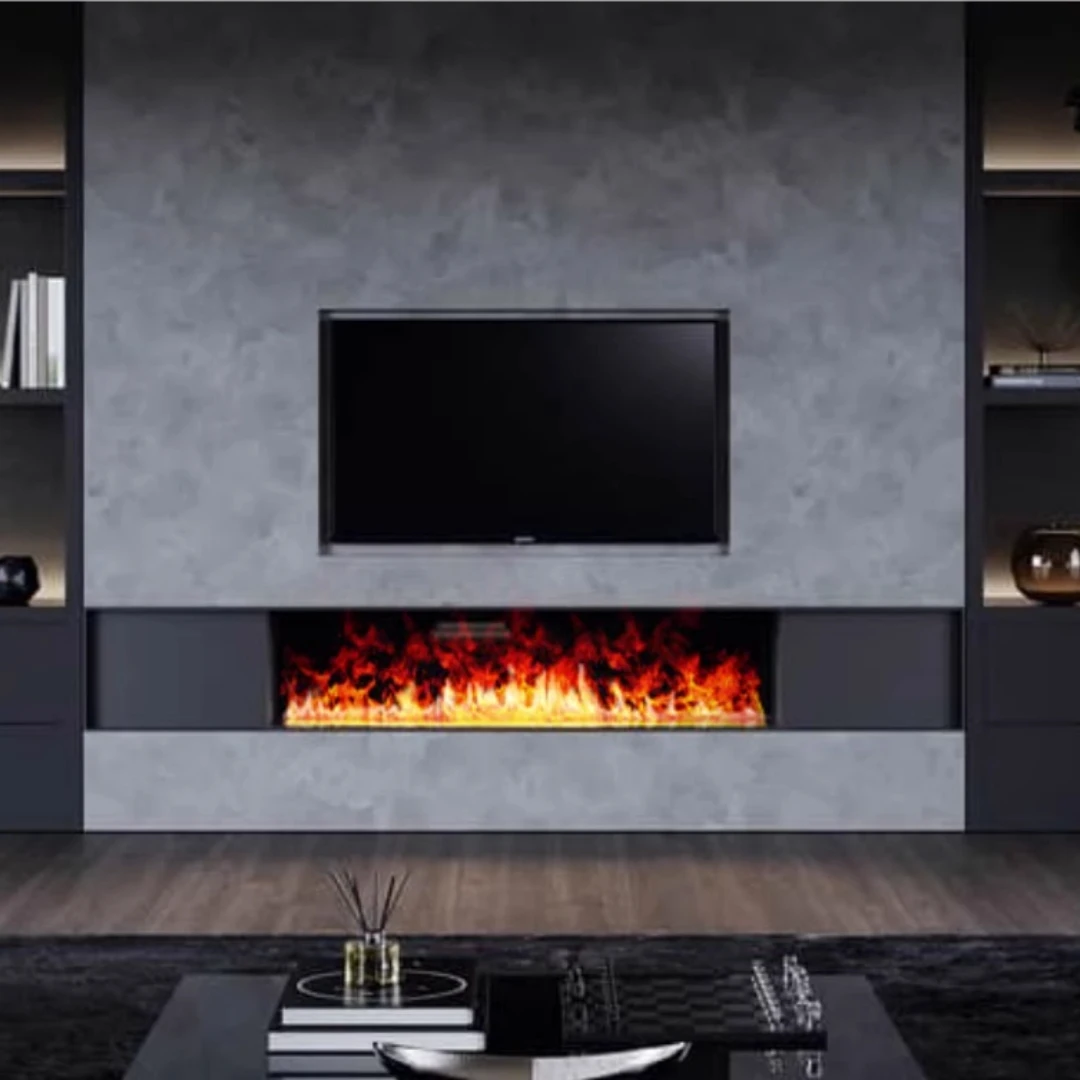 5 year warranty automizing 5d simulation flame  mist water vapor electric fireplace with lcd display