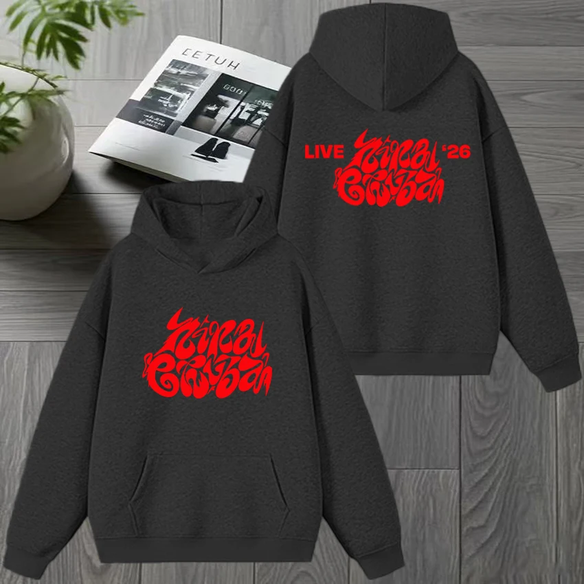 2025 جديد حار مغني الراب نينا تشوبا ألبوم جديد جولة مزدوجة الوجهين طباعة البلوز للجنسين موضة Y2k هوديي الرجال النساء الصوف البلوفرات #4