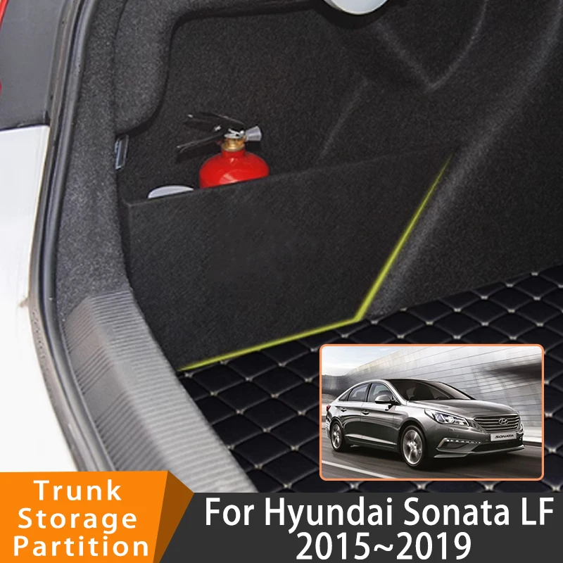 

Auto Accessories For Hyundai Sonata LF 2015~2019 2016 Upgrade Organizer Trunk Side Partition Trunk Interior Storage Box Parts