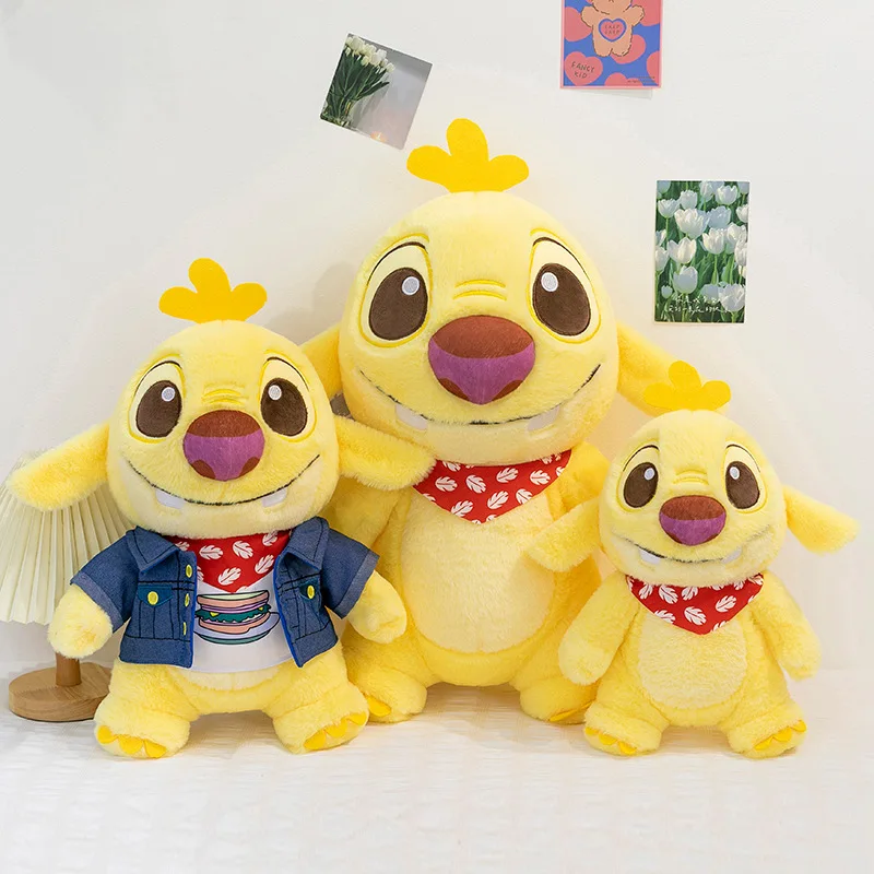Nuovo Dressing Stitch Cartoon Anime Toy Giallo Stitch Doll Peluche Cute Stitch Peluche Bambola Cuscino per Dormire Animali Regali per Bambini