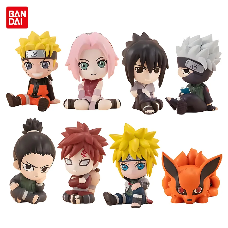 

8pcs Anime Naruto Character Uzumaki Naruto Uchiha Sasuke Q-version Figurine PVC Model Children's Toy Anime Peripheral Gift