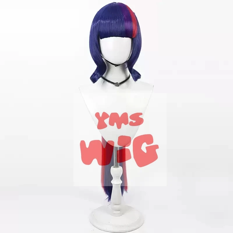 Nuevo Peluca de Cosplay Twilight Sparkle para mujer, pelo sintético largo resistente al calor, juego de rol para fiesta de Carnaval y Halloween