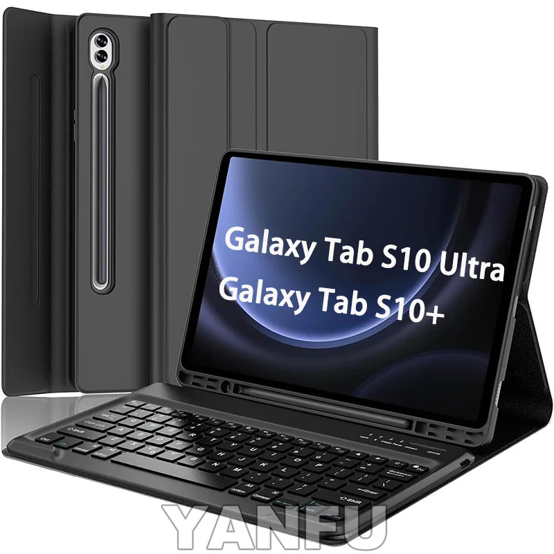

Чехол-клавиатура для Samsung Galaxy Tab S10 Plus 12.4, чехол для планшета Galaxy Tab S9 Plus 12.4, S7 FE, S8 PLUS 12.4, Magic Keyboard Funda