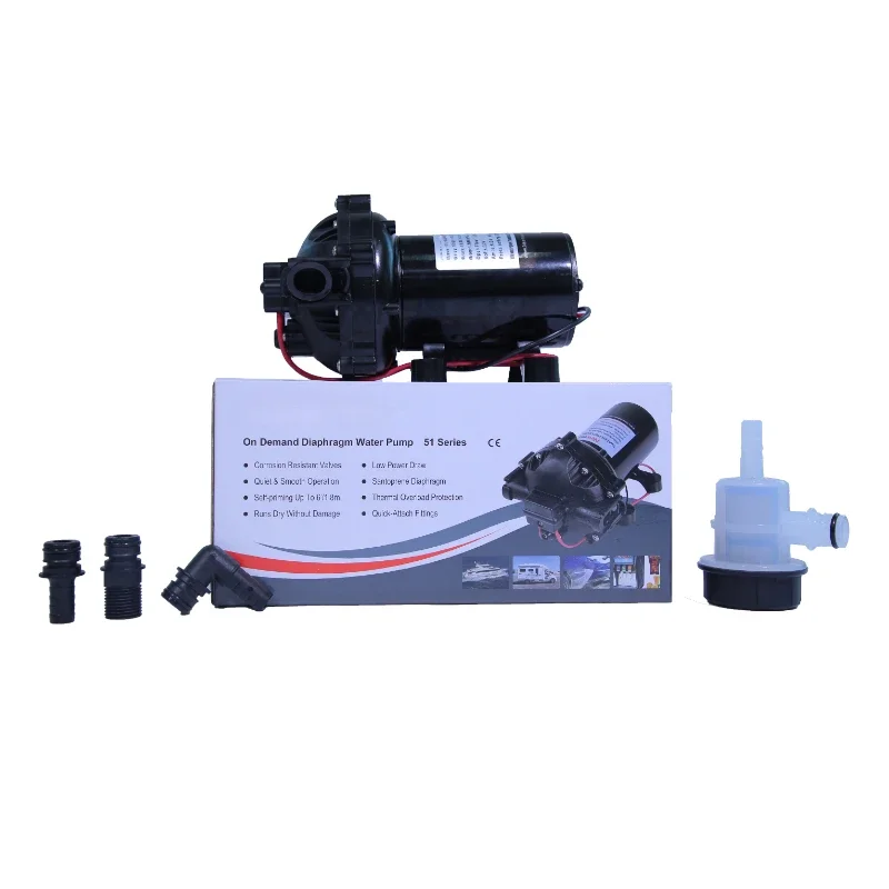 Safe 24v Diaphragm Pump 3.0GPM 11.5LPM 60PSI 12V Yachts Boat Water Pump High Pressure Self-priming 2 Meters
