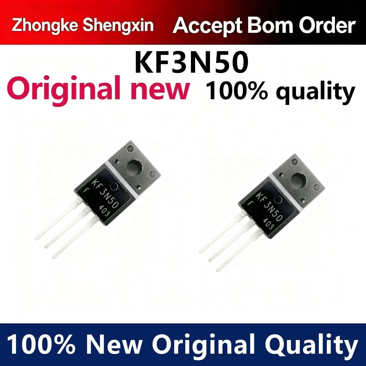 （5pcs）KF3N50 warehouse imported stock TO-220F 500V 3A