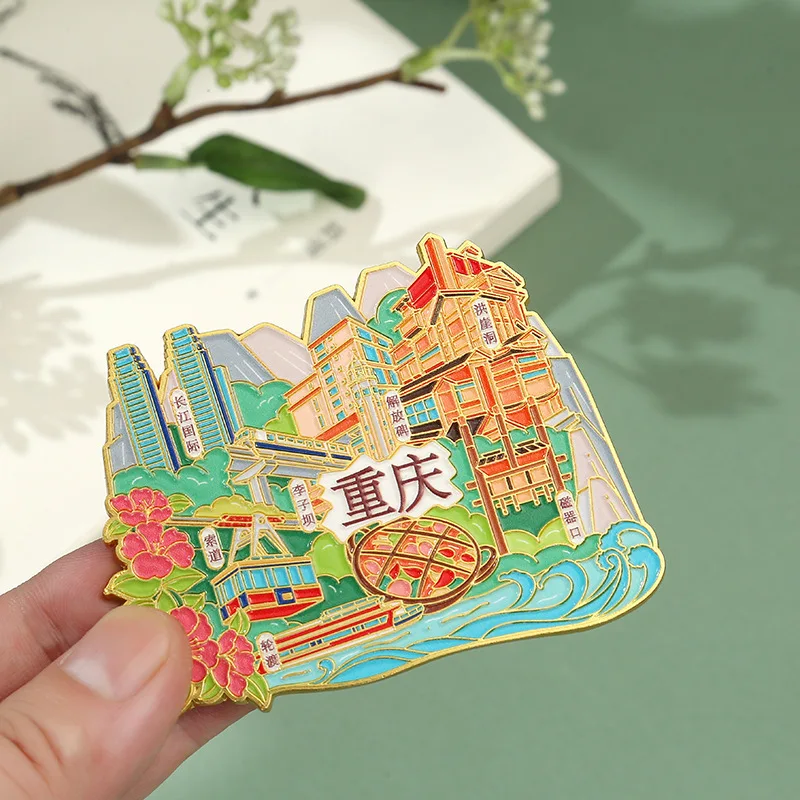 Refrigerator Magnet Travel Souvenir Sticker Beijing Chengdu Hangzhou Chongqing Changsha Tianjin  Chinese Style Travel Gifts