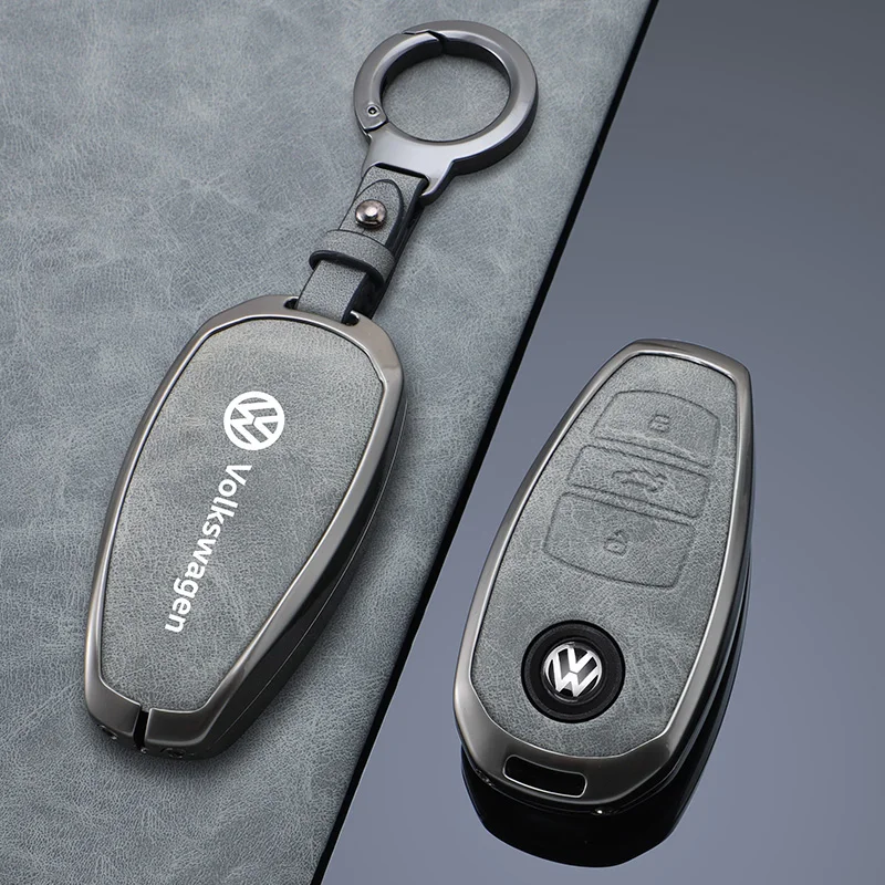 Zinc Alloy Car Remote Key Case Cover Holder Shell for VW Volkswagen Touareg 2011 2012 2013 2014 2015 2016 2017 2018 Accessories