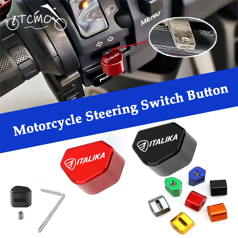 Para ITALIKA 125 Z 150 SZ 150 200 250Z AT110 AT125 RT, interruptor de aluminio CNC para motocicleta, botón de señal de giro, tapa de interruptor de llave