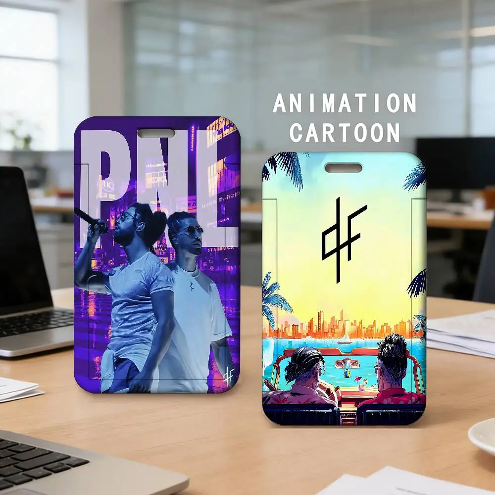 P-PNL QLF Rapper Singer Bus Pass Card Sleeve Bank Business Work Card Holder ID Tag Name Badge Holder Nurse Work Protector