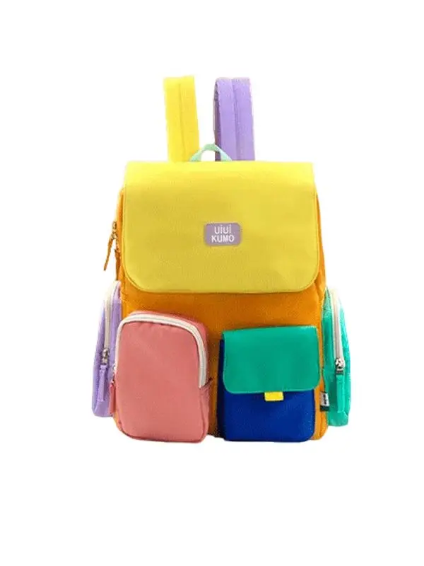 حقيبة كتف UIUIKUMO ذات سعة كبيرة من قماش أكسفورد أرجواني مقاوم للماء مع تصميم لتقليل الوزن مناسبة للمدرسة الخارجية #1