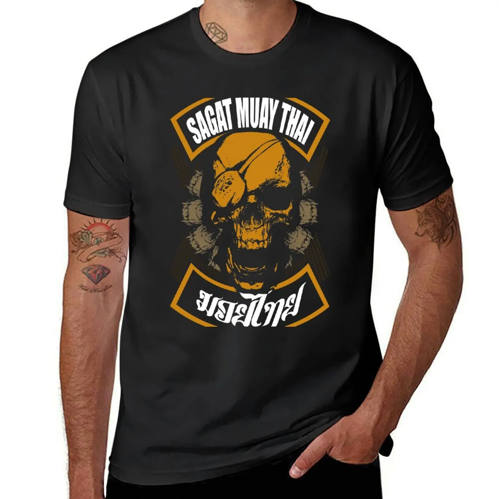 Sagat Muay Thai FighterThailand Martial Art T-Shirt vintage clothes vintage t shirts for men cotton