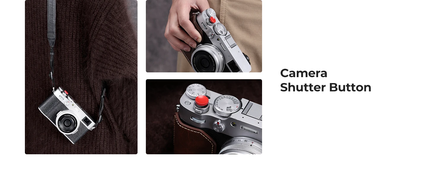 K&F CONCEPT Kamera Auslöser 3 Stück Rot Schnellverschluss-Taste für Fuji Sony Leica Nikon Kamera-Zubehör aus Massivkupfer – Detail 5