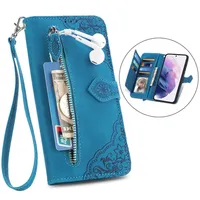 Zipper Flip Case Wallet Funda for BlackView A96 A85 A200 Pro Luxury Cover Leather Book Black View A95 A55 A80 S A70 A53 A52 A90