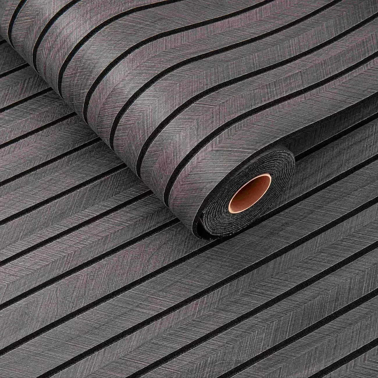 Slat-Style Striped Wallpaper Featuring Realistic Wood Grain Look Suitable For DIY Home Decor TV Feature Wall Application.