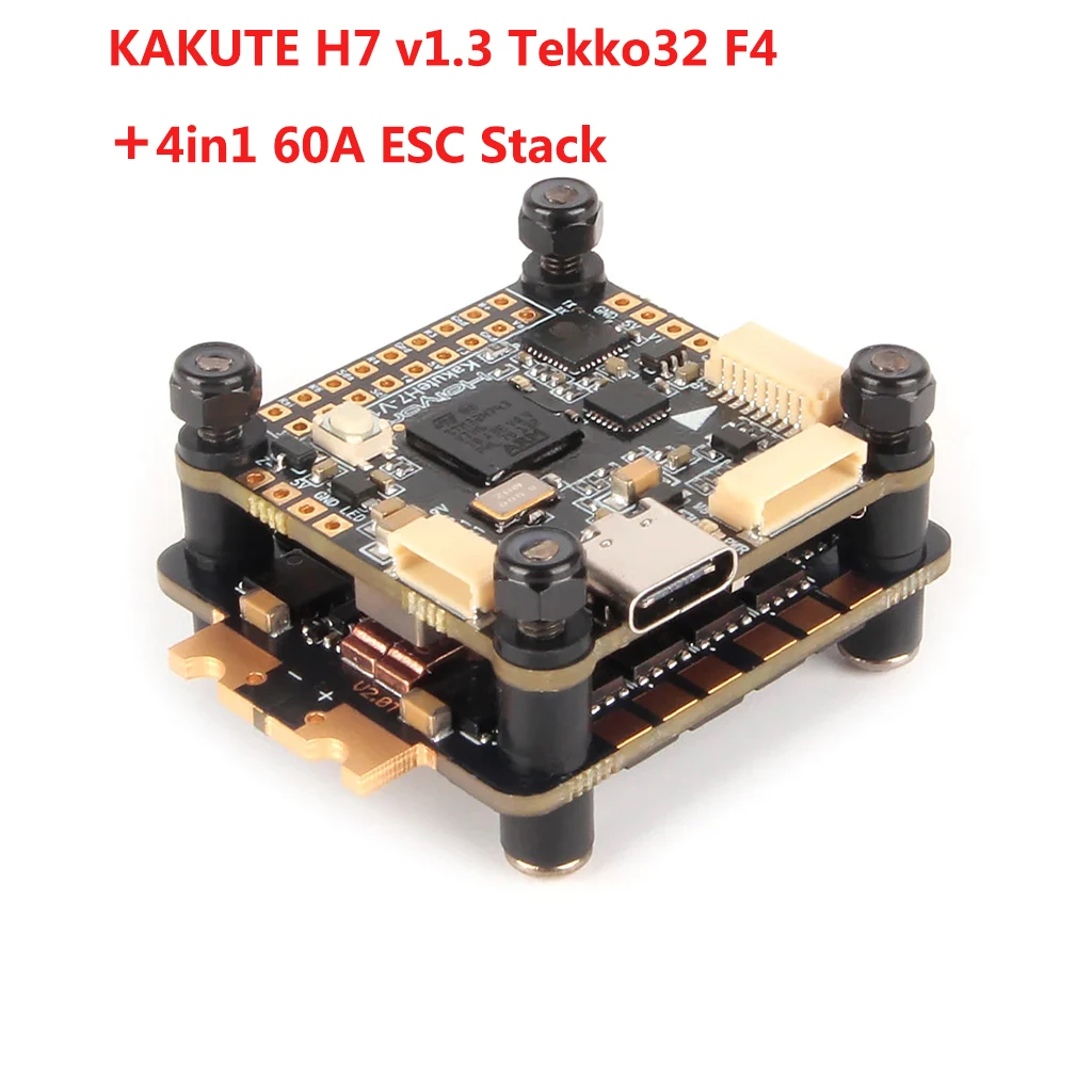 

HolyBro Kakute H7 V1.3 Stacks H7 MPU6000 Flight Controller Tekko32 F4 50A/60A/Matel 65A 4in1 ESC Atlatl-HV V2 for RC FPV Drone