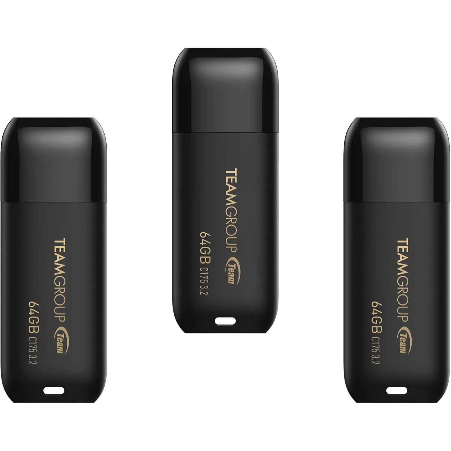 

64GB USB 3.2 Gen 1 Flash Drive 3 Pack, Read 100MB/s Thumb Drive for Computer/Laptop, Matte Black