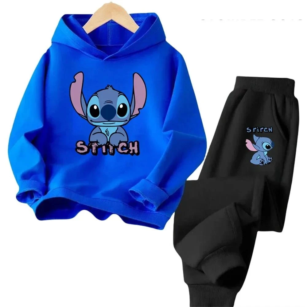 Lilo Stitch Anime Cotton Hoodie infantil, Tops casuais infantis, Fato de treino Kawaii bebê, Menina, Roupas de menino, Manga