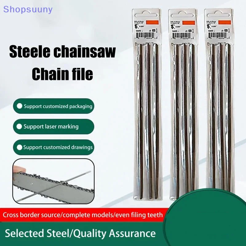 [SU]3Pcs Premium 4.0/4.8/5.5mm Chainsaw Sharpener File Chainsaw Sharpener File Versatile Application For Chainsaws Power Tools