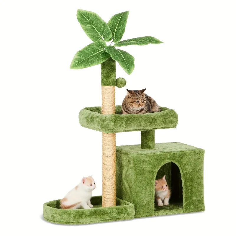 

Cat Climbing Frame, Indoor Pet Jumping Platform, Three-Layer Scratching Board, Rotatable Tree Toy