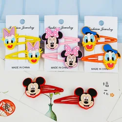 Disney Mickey Minnie Hair Clip Donald Daisy Duck bb Clip Colorful Side Hair Clip Cartoon Hairpins Hair Accessories Party Gift