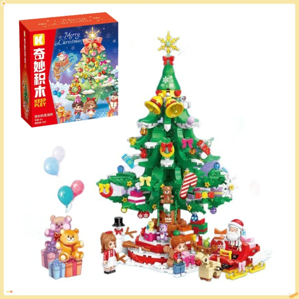 

Keeppley Christmas Dessert Box Gingerbread Man Ice Cream Pie Puzzle Assembly Building Block Toy Exquisite Ornament Model Gift