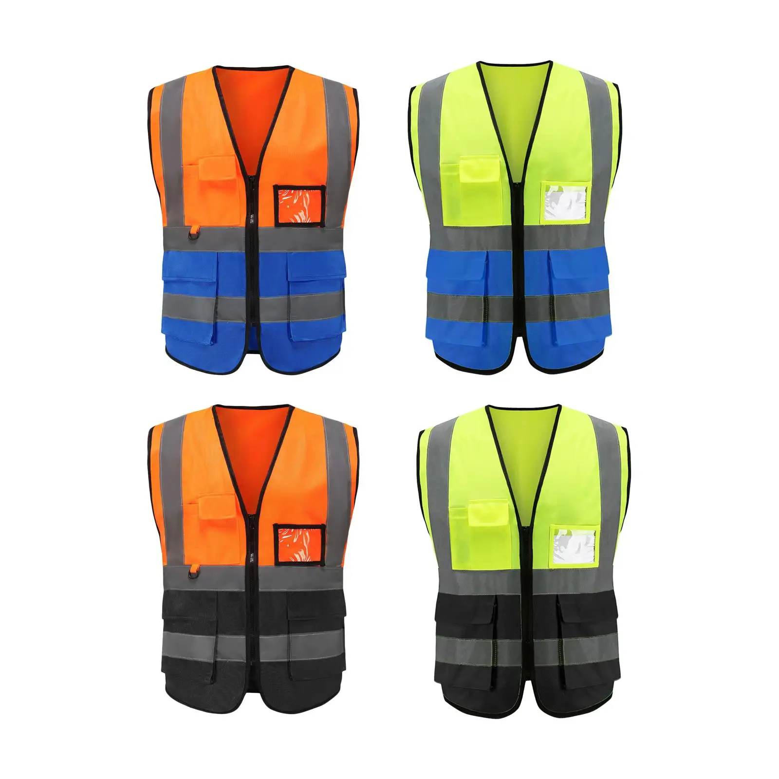 Engineer Reflective Vest with Reflective Strips Work Vest for Traffic