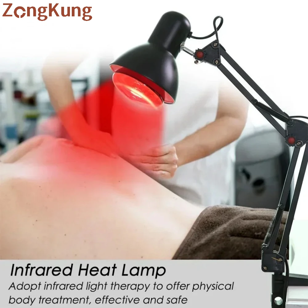 

150W Infrared Heat Physiotherapy Lamp Floor StandPain Relief Speed Up Wound Healing 180° Adjustable Anti-scald Health Care Lamp