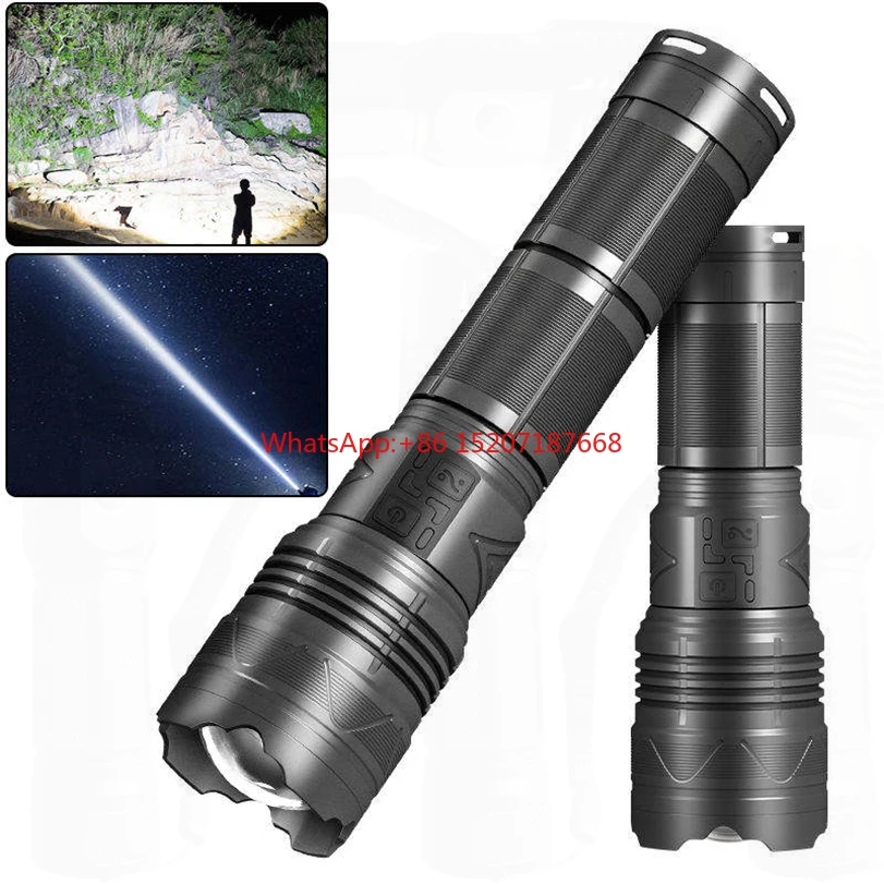 

1000000LMs LEDs Super Bright Flashlight Powerful Rechargeable Portable Ultra Power Torch Lamps Outdoor Emergency Camping Lantern