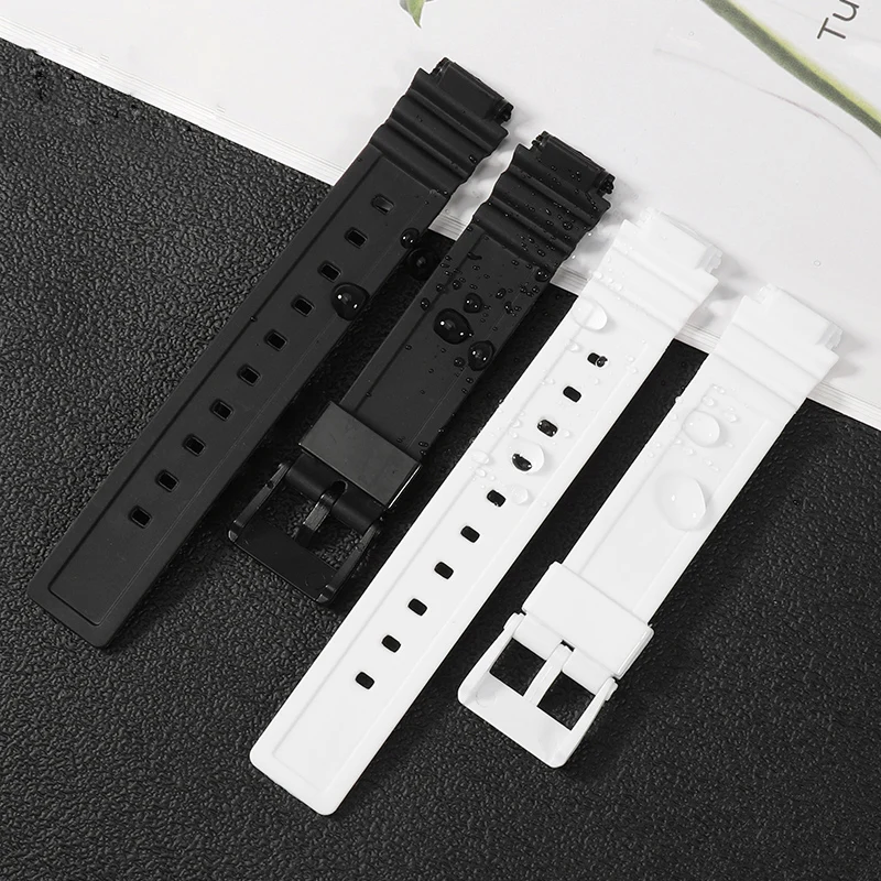 Suitable For CASIO High-Quality Resin Silicone Watch Strap LRW-200h Convex Mouth, Male And Female Student Watch Band 14mm