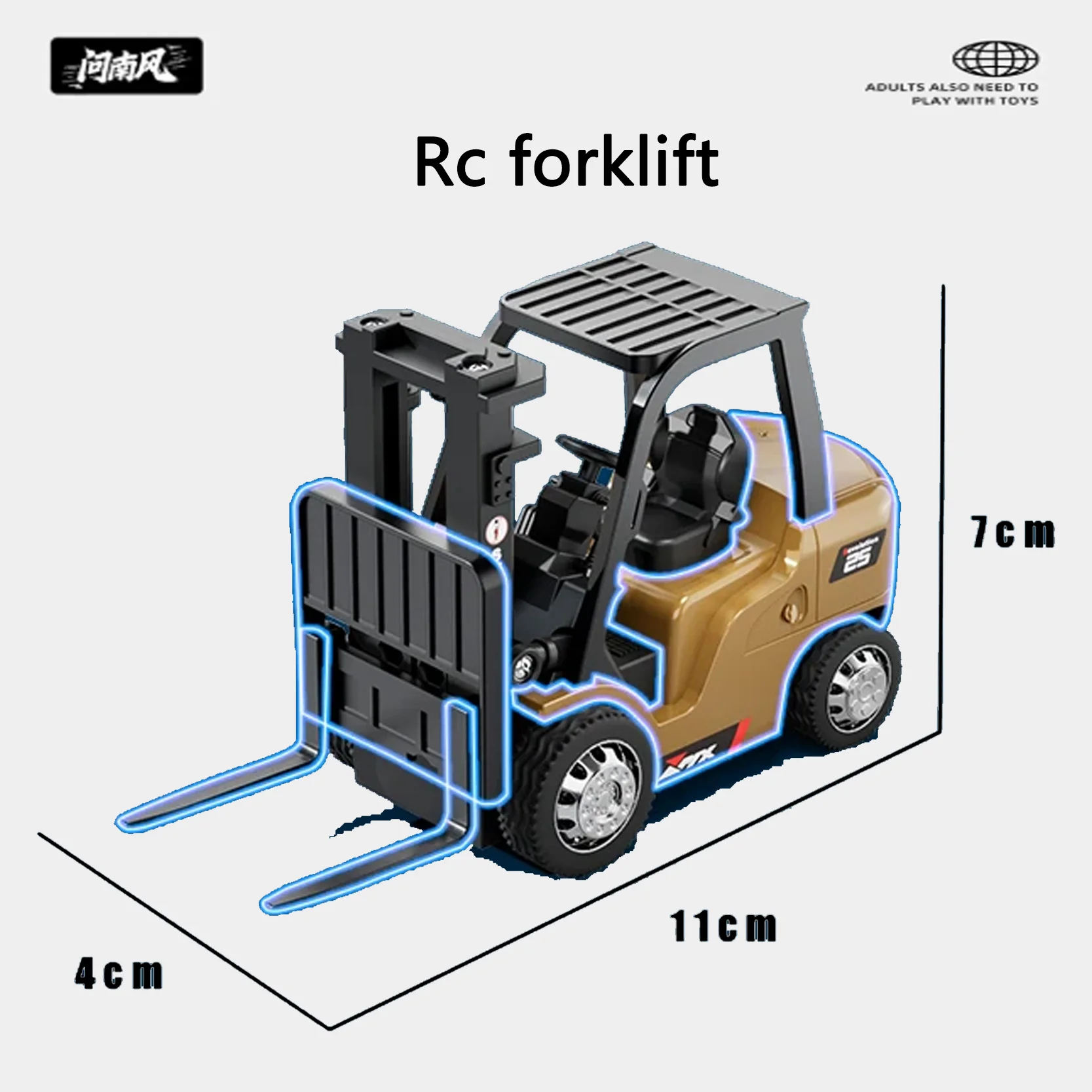 

Оригинальный радиоуправляемый вилочный погрузчик в масштабе 1/64, мини-полупропорциональный 2,4G радиоуправляемый автомобиль с дистанционным управлением, инженерная машина, детская игрушка, Bluetooth сплав